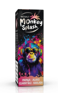 MONKEY SPLASH SALT Papaja Aloe Czarny Bez Koolada 20mg/ml 10ml