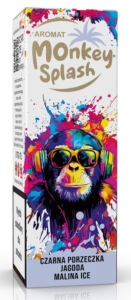 KONCENTRAT MONKEY SPLASH 8/10ML CZARNA PORZECZKA JAGODA MALINA ICE