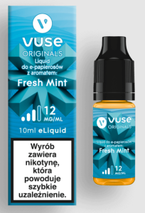 Liquid do e-papierosów Vuse PL 10ml z ar omatem: Fresh Mint 12mg/mlB26