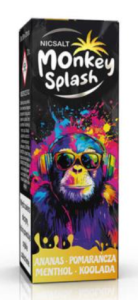 Liquid MONKEY SPLASH SALT 10ml 20mg/ml - Ananas Pomarańcza Menthol Koolada