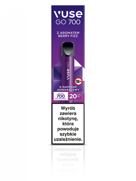 Vuse Go Polska Vuse GO 700 z aromatem Berry Fizz vPro 20mg/ml (1 szt) BP